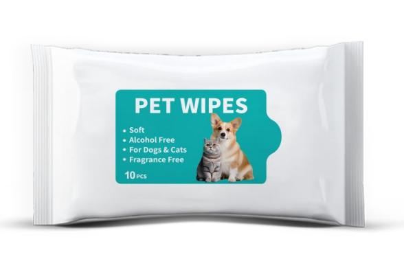 Private Label Unscented 10's Pack Pet Wipes