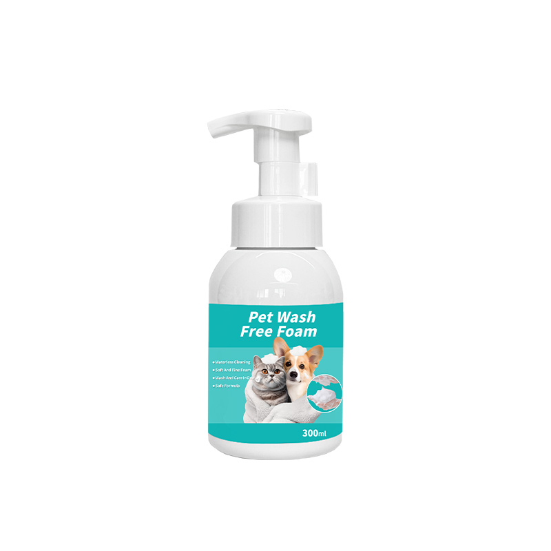 Hypoallergenic Formula Rinse-free Pet Washing Foam Shampoo for Dogs and Cats