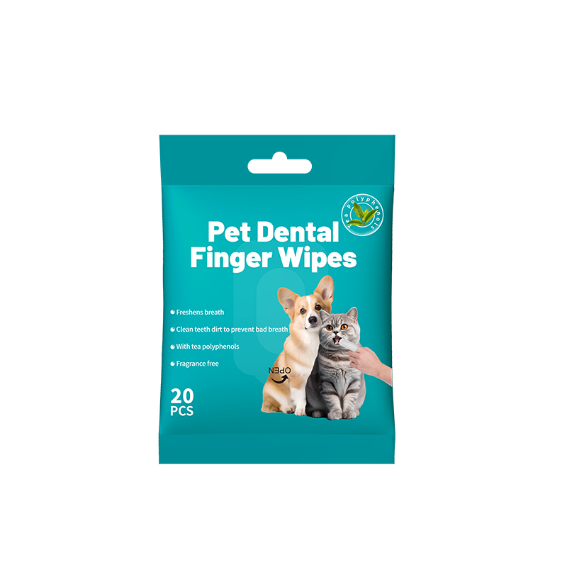 Customizable Packages Pet Dental Teeth Finger Wipes 20pcs