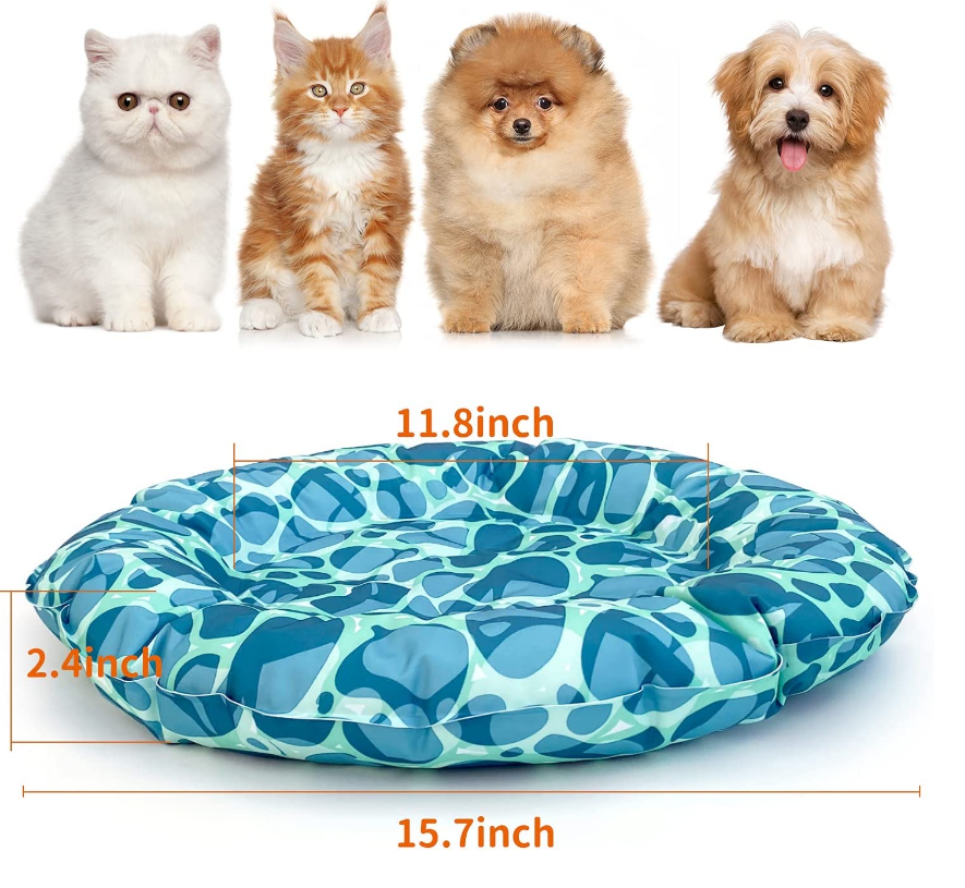 Summer Cool Plastic Ice Nest Round Pet Cooling Mat with Fashion Pattern Pet Sleeping Supplies for Dogs
