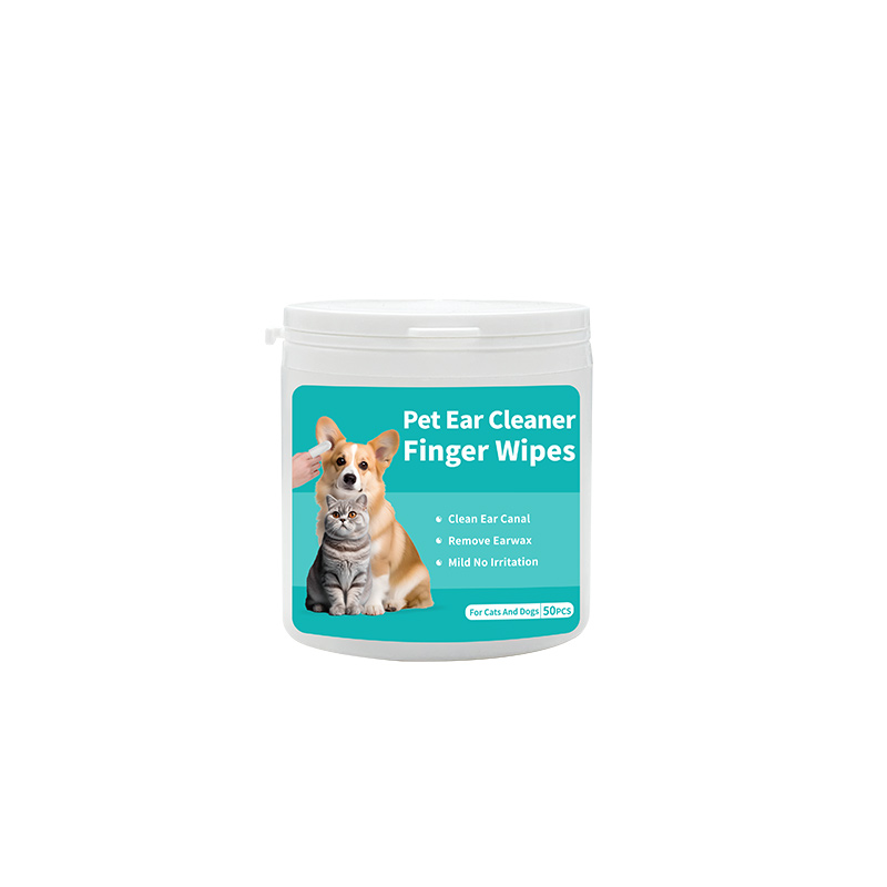 Pet Ear Cleaning Finger Wipes for Dogs & Cats | Private Label Pet Ear Wipes Supplier