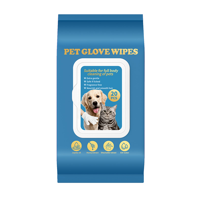 OEM/ODM Disposable Dog Grooming 20pcs Pack Pet Glove Wipes